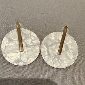 BaubleBar Gold and White Earrings